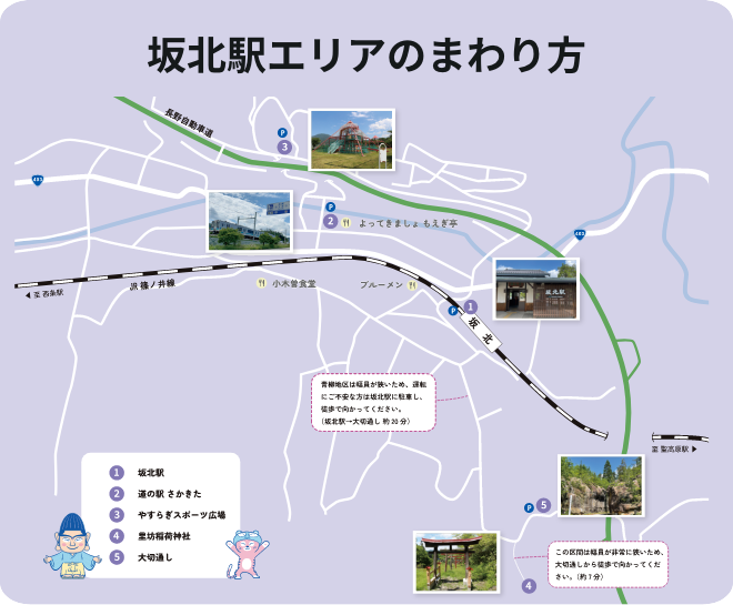 坂北駅エリアのまわり方